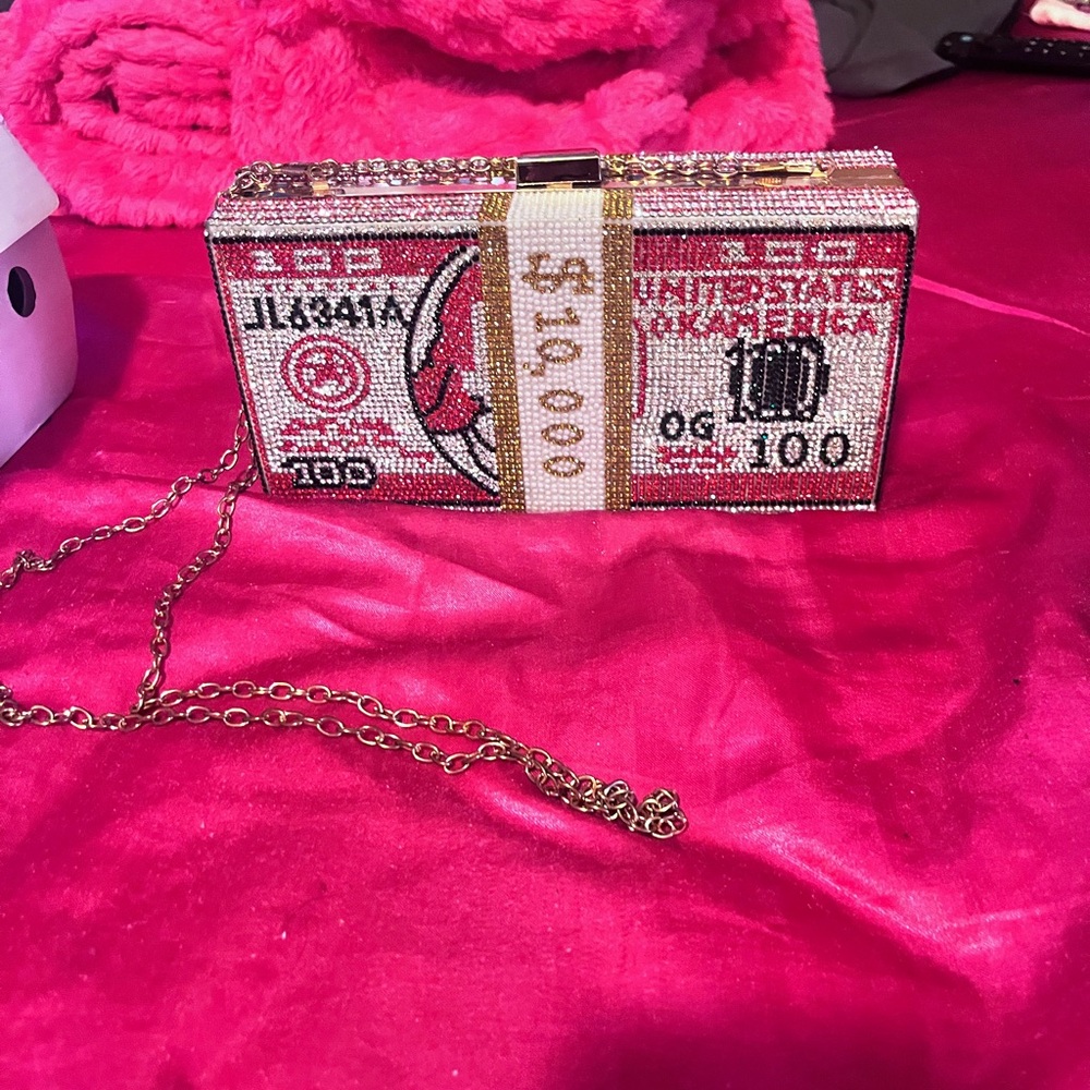 Crystal Money Clutch Bag